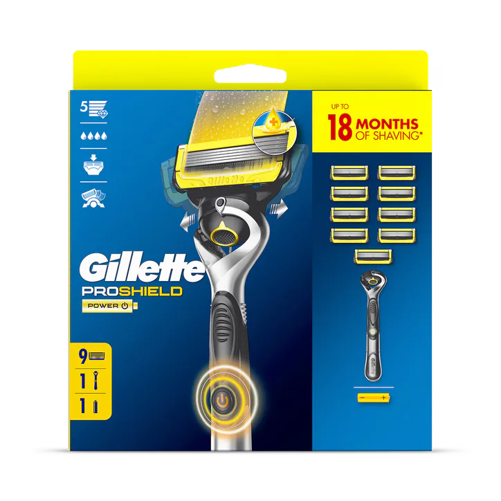 Gillette ProShield Power Razor For Men, 1 Gillette Razor,