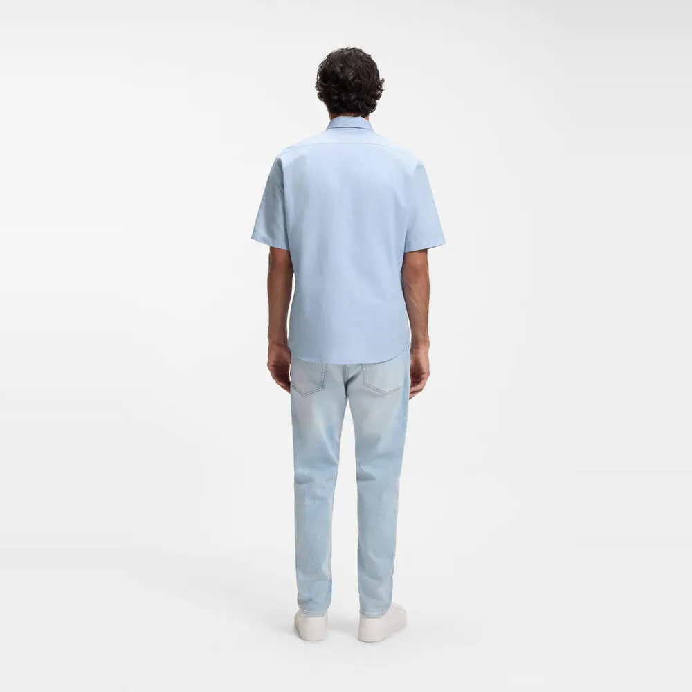 Boss Men's Cotton Short-Sleeve Plain Shirt detail 3