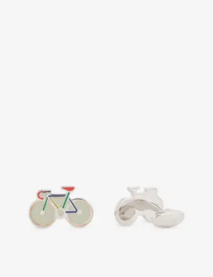 PAUL SMITH Engraved-Logo Bicycle Copper-And-Zinc Cufflinks