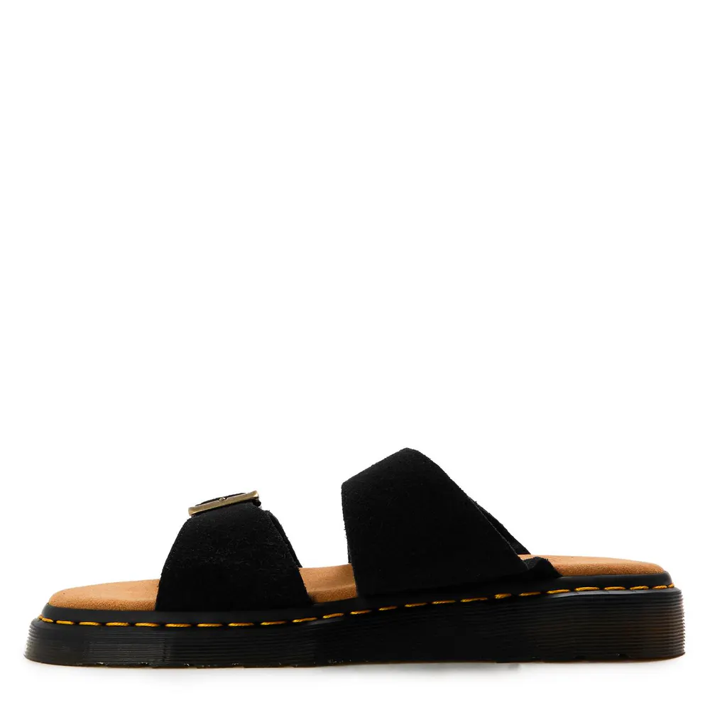 Dr Martens Josef Suede Slide in Black Suede, additional product view 2