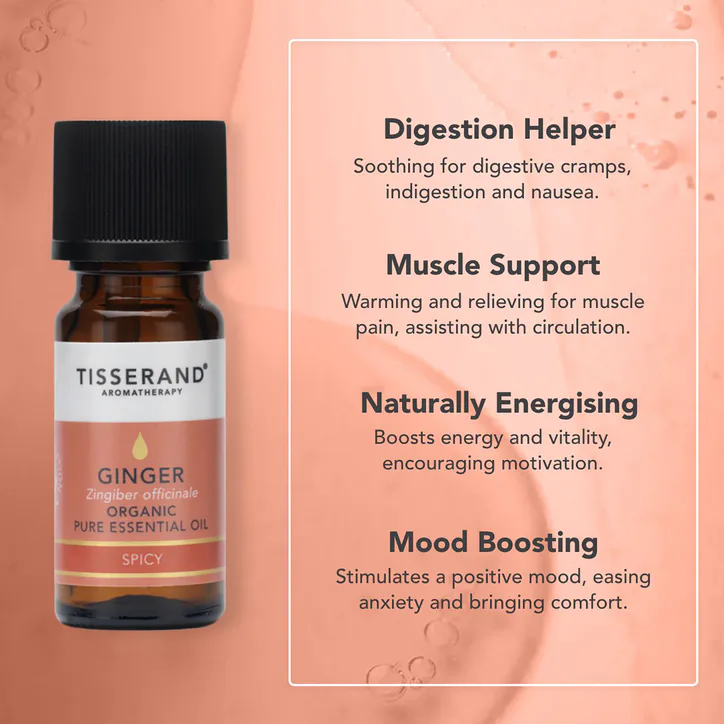 Tisserand Ginger Organic Pure Essential Oil 9ml detail 3