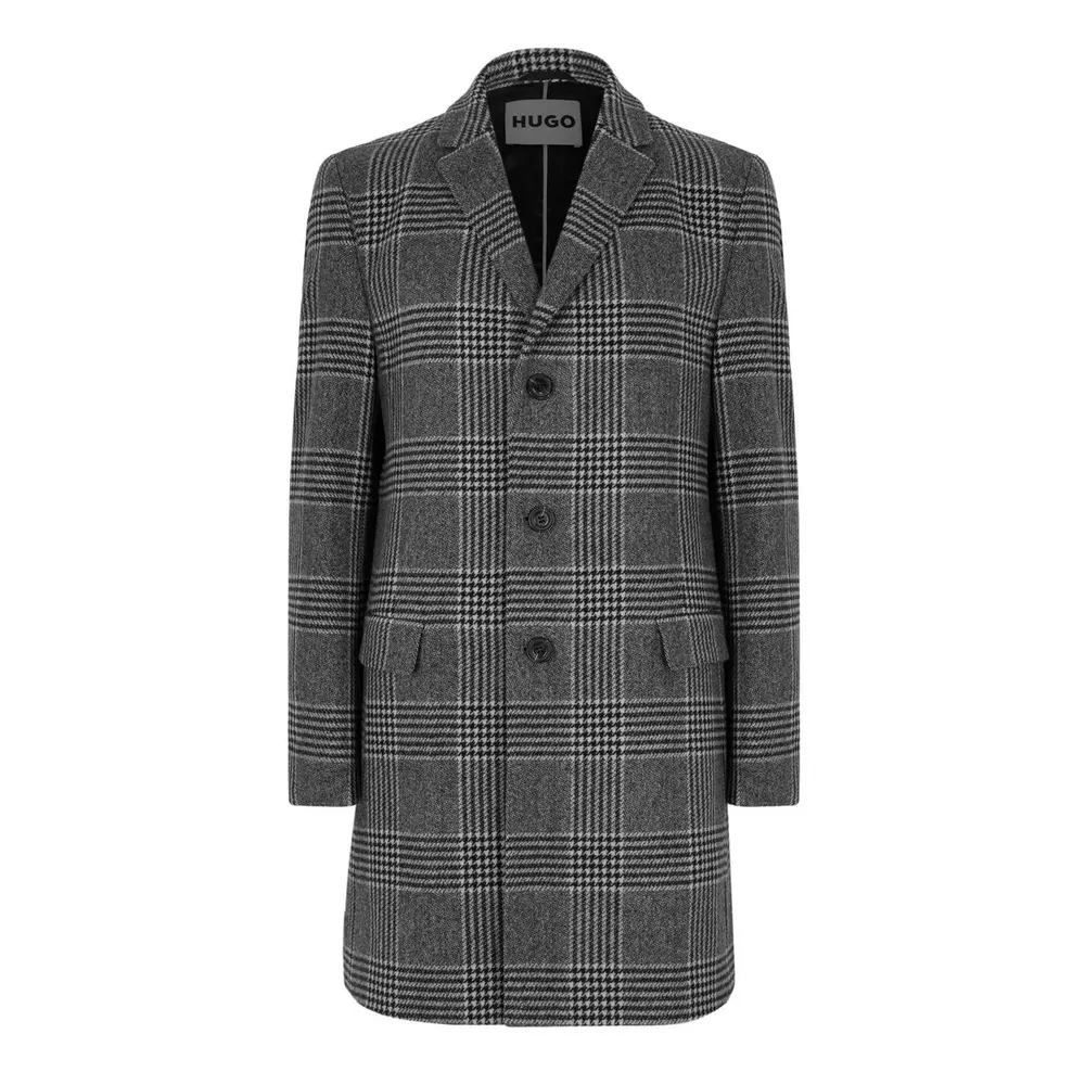 Hugo Migor2341 10252537 01 Overcoat Mens in Medium Grey – Clothing