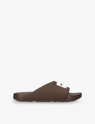 GIVENCHY Label Rubber Slides - EUR 45 / 11 UK MEN in Brown – Mens | Sandals | Sliders & flip flops