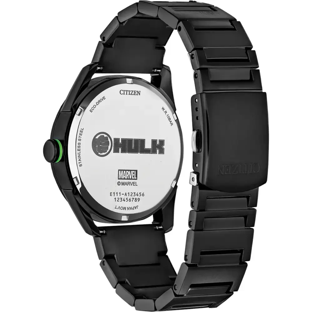 Citizen Marvel Hulk Green Goliath Inspired 42mm Mens Watch detail 3