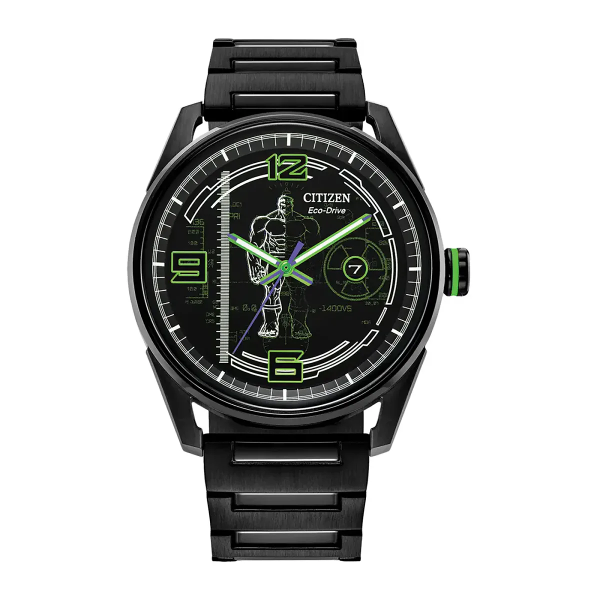 Citizen Marvel Hulk Green Goliath Inspired 42mm Mens Watch