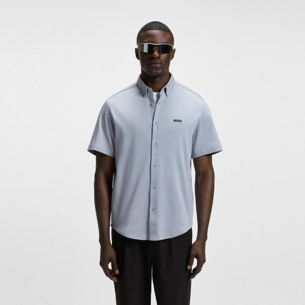 Boss Men's HBG Motion S Breathable Short Sleeve Shirt detail 2