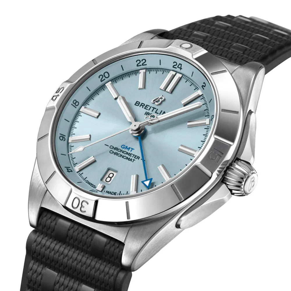 Breitling Chronomat 40mm Mens Watch Blue Rubber in Blue, additional product view 3