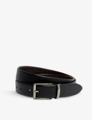 REISS Ricky reversible leather buckle belt - 32