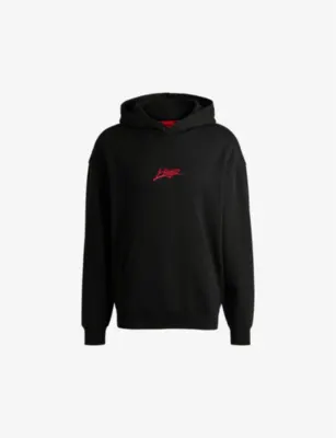 HUGO Leisure logo-print cotton-jersey hoody