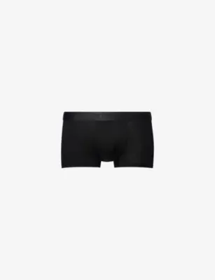 SUNSPEL Branded Mid-Rise Stretch-Woven Trunks