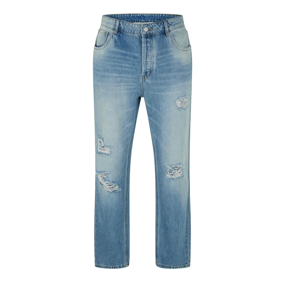 Cole Buxton Men's Relaxed Fit Wide Leg Jeans