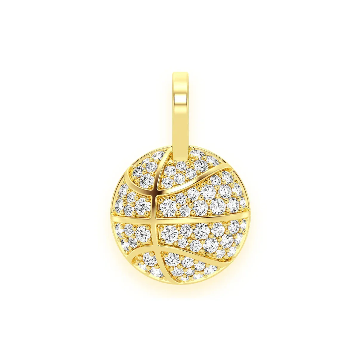For Him Basketball Diamond Pendant in 0.40ctw / Yellow Gold / Natural Diamond – Pendant