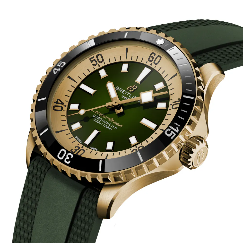Breitling Superocean Automatic 42 Bronze Rubber Strap Watch detail 2