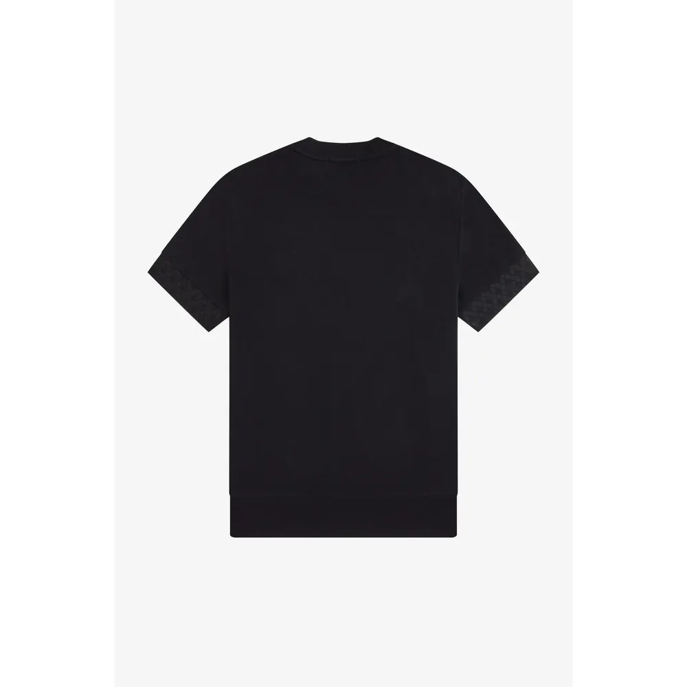 Fred Perry Men's Jacquard Cuff Cotton Short-Sleeve T-Shirt detail 2