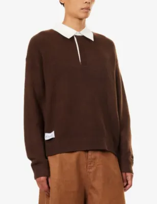 THE COUTURE CLUB Fluffy Collared Crewneck Knitted Jumper detail 3