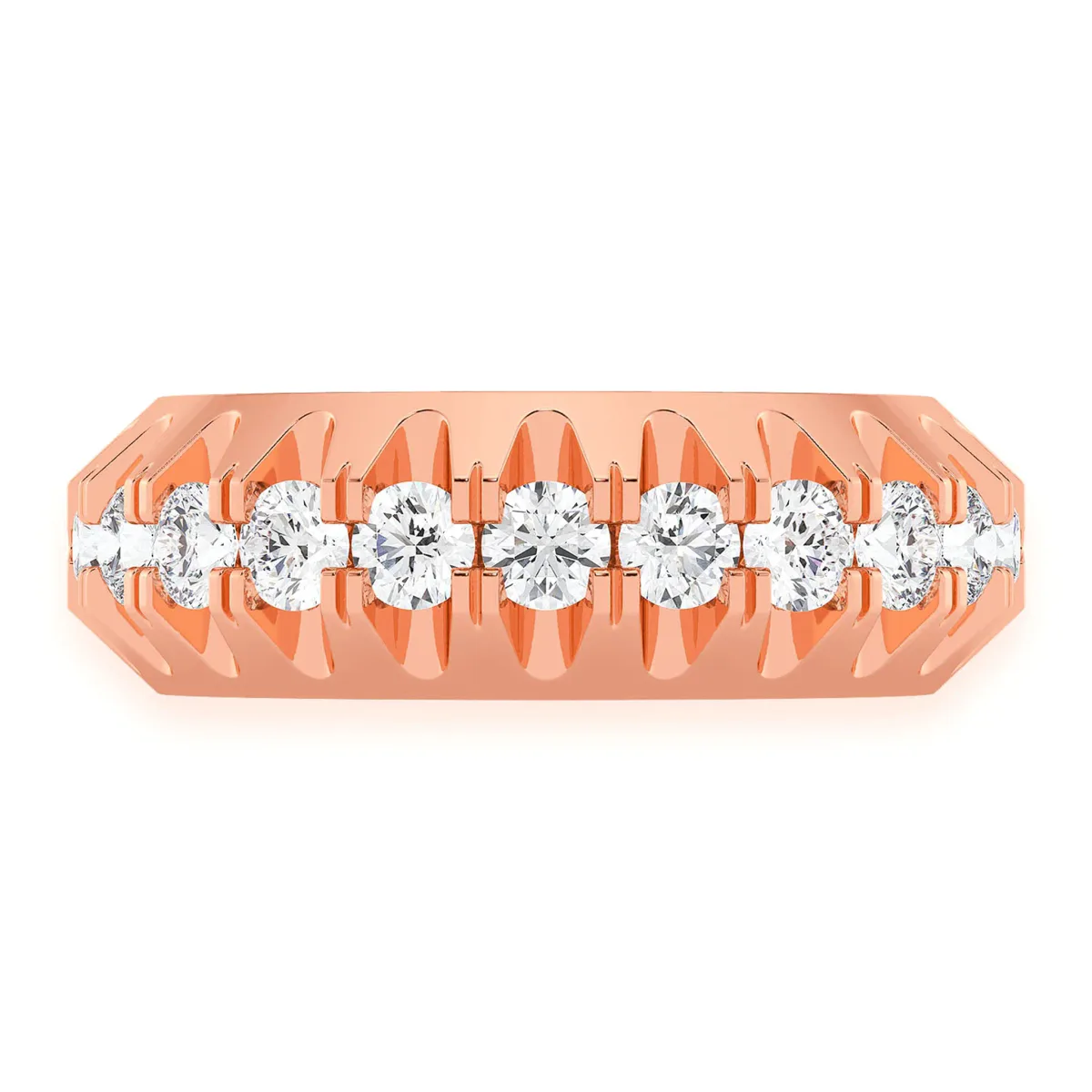 For Him Pyramid Diamond Band