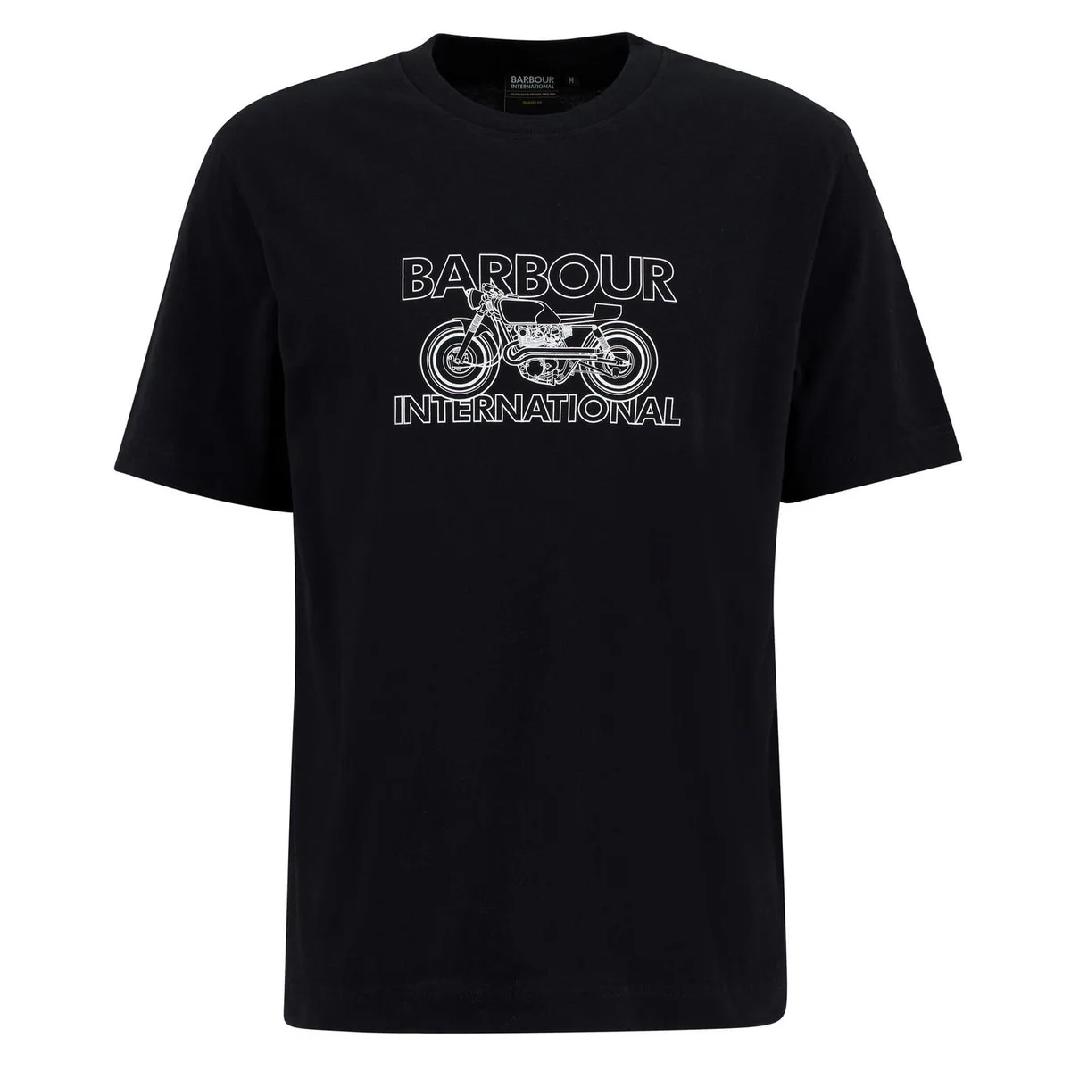 Barbour International Mens Cowl Motorbike Graphic T-Shirt