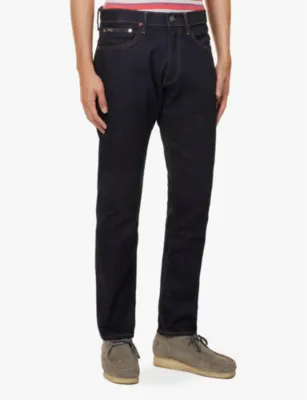 POLO RALPH LAUREN Parkside brand patch straight-leg regular-fit stretch denim-blend jeans - 30/32 detail 3