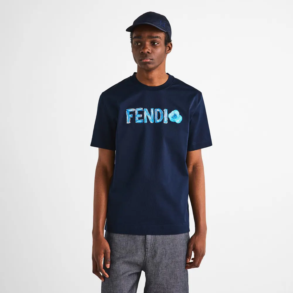 Fendi Men's Flower T-Shirt detail 3