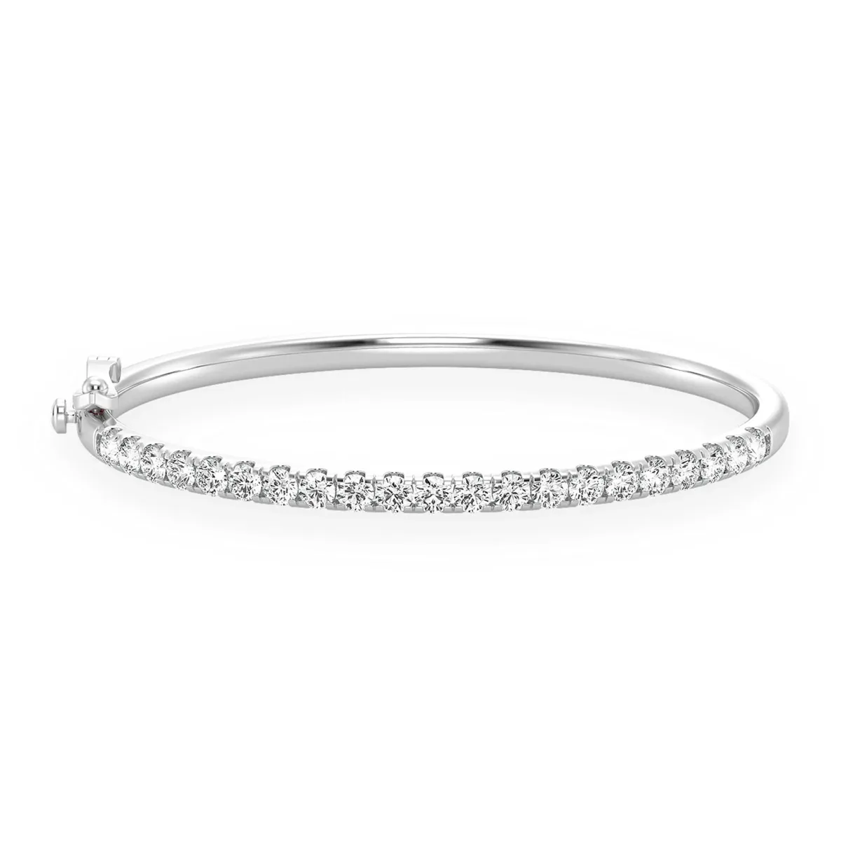 For Him Scallop Diamond Bangle in 10pt / 2.15ctw / White Gold / Medium – Bracelet