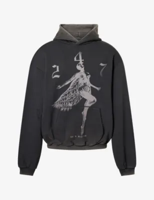247 BY REPRESENT Fallen Angel Graphic-Print Cotton Hoody