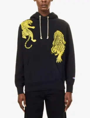 CHAMPION X THE GENTLEMAN Champion x The Gentlemen Tiger Graphic Cotton-Jersey Hoody detail 3