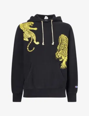 CHAMPION X THE GENTLEMAN Champion x The Gentlemen Tiger Graphic Cotton-Jersey Hoody