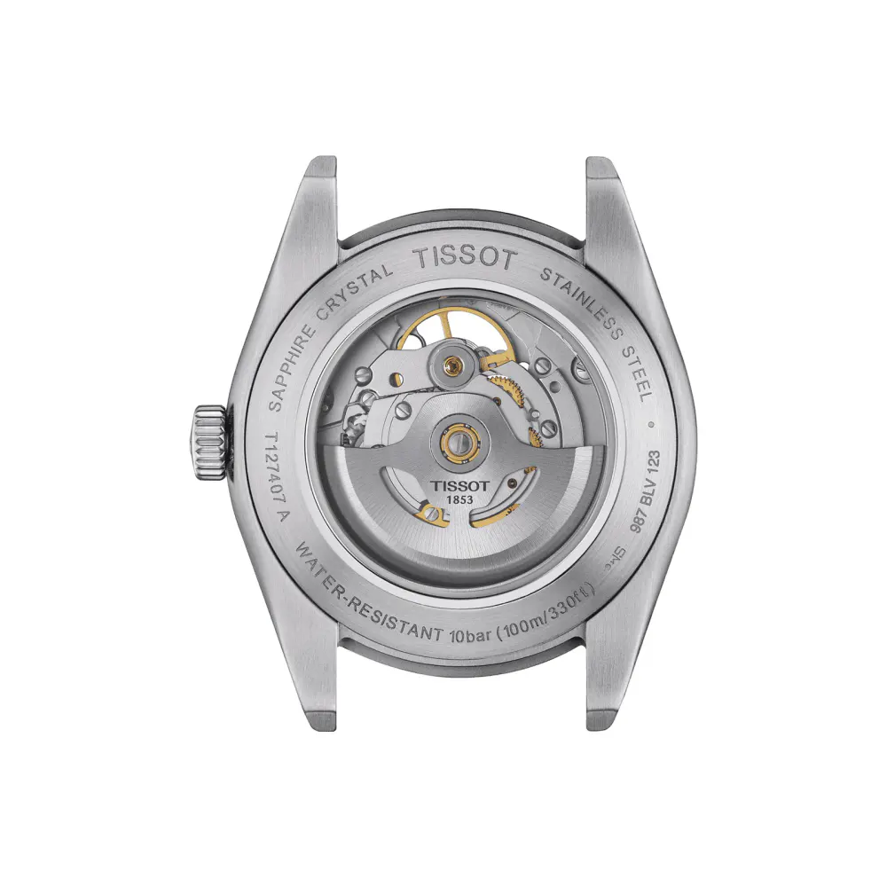 Tissot Gentleman Powermatic 80 Open Heart 40mm Mens Watch Grey detail 2