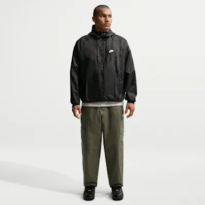 Nike Sportswear Club Men's Woven Cargo Trousers - Medium Olive/White