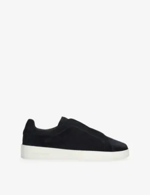 JUDE LLOW Luca Suede Trainers - EUR 43 / 9 UK MEN in NAVY – Mens | Trainers | Lace up trainers