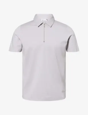 BELIER Pebble Zipped Jersey Polo Shirt