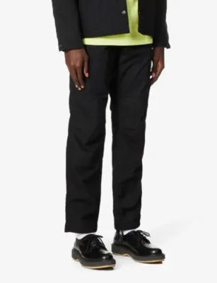 CARHARTT WIP Logo-patch straight-leg cotton trousers detail 3