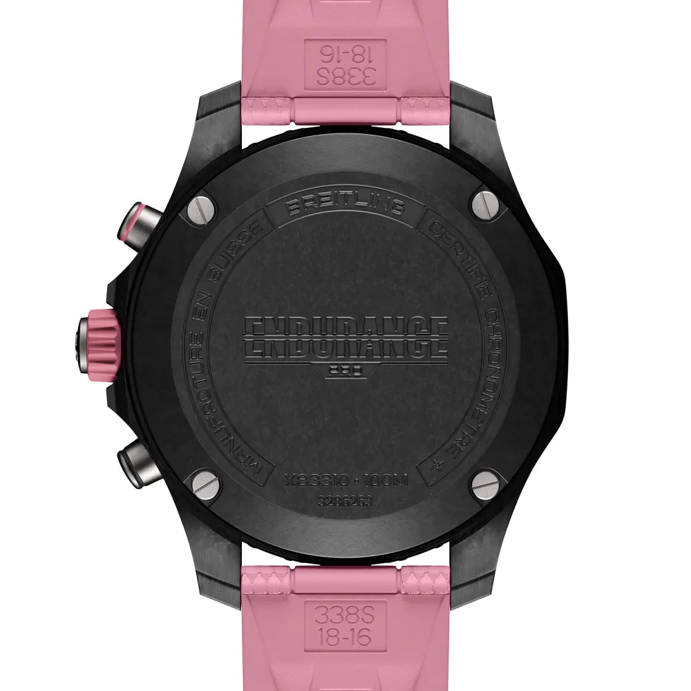 Breitling Endurance Pro 38mm Unisex Watch Pink Rubber in Black, additional product view 2