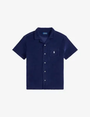 POLO RALPH LAUREN Logo-Embroidered Terry-Textured Cotton-Blend Shirt