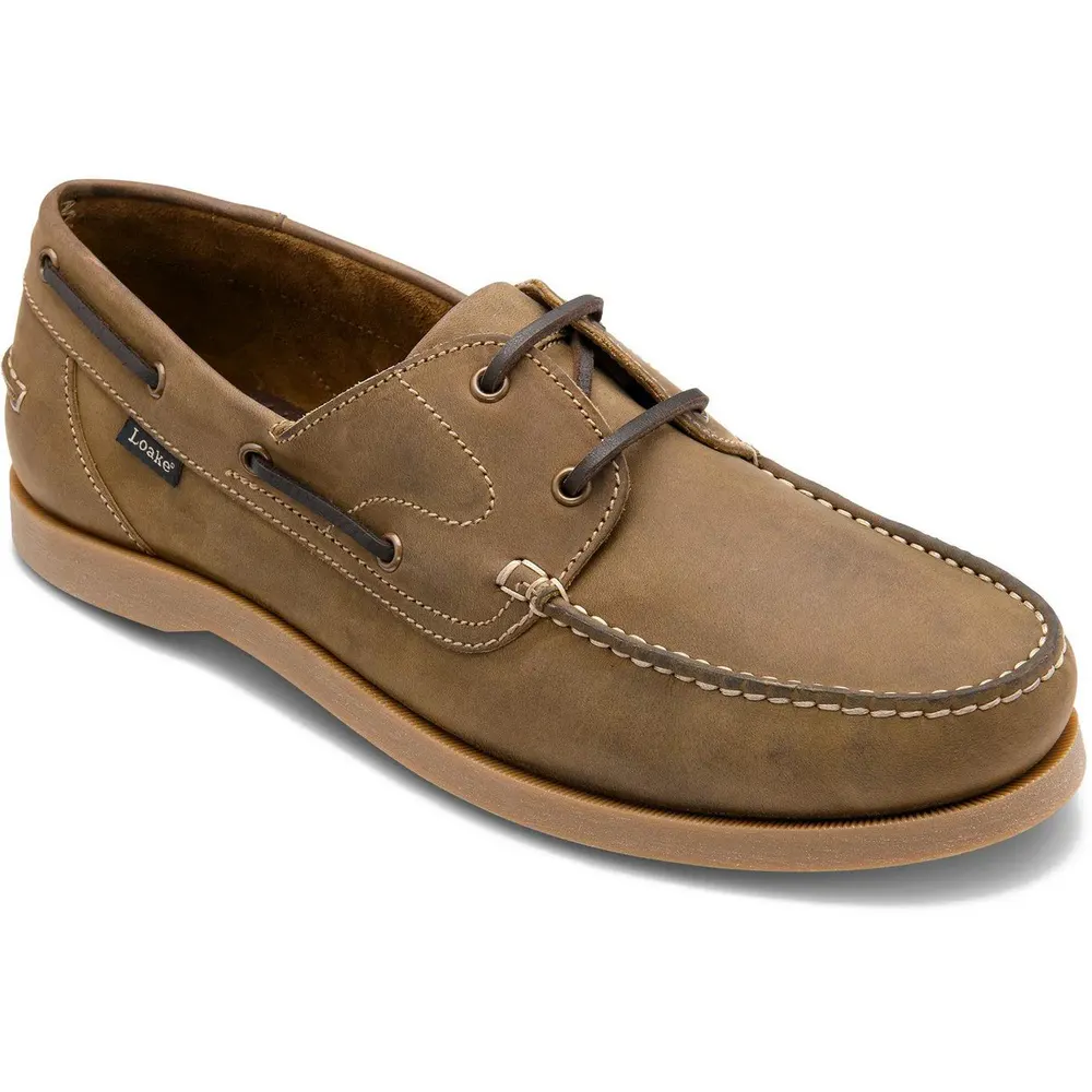 Loake Men's Boat Shoes in Brown Oiled, additional product view 2
