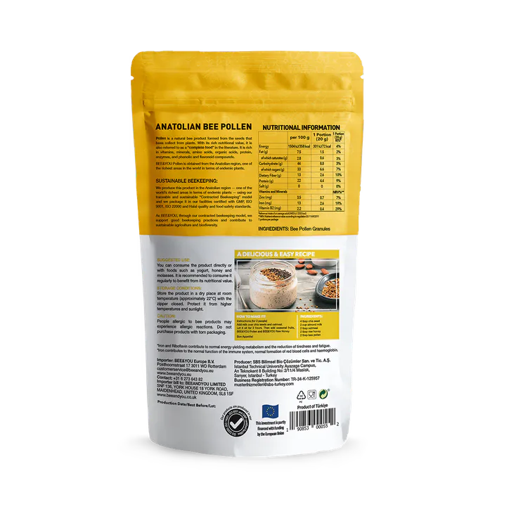 BEE&YOU Dried Bee Pollen Whole Granules 142g, additional product view 2