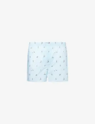 DEREK ROSE Ledbury Classic-Fit Cotton Boxer Shorts