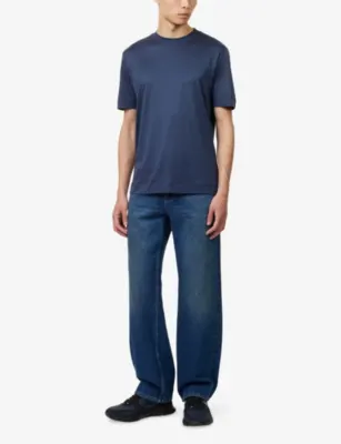 EMPORIO ARMANI Logo-Print Crew-Neck Cotton-Jersey T-Shirt detail 2