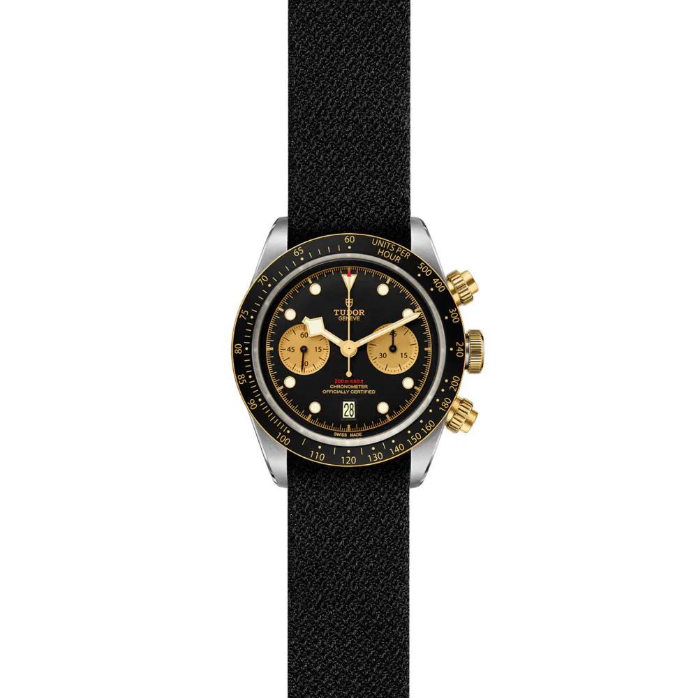 Tudor Black Bay Chrono S&G 41mm Steel Case Black Fabric Strap detail 2