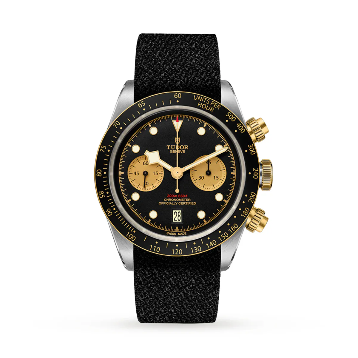Tudor Black Bay Chrono S&G 41mm Steel Case Black Fabric Strap