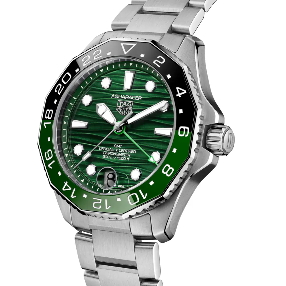 TAG Heuer Aquaracer Professional 300 GMT 42mm Mens Watch Green in Green, additional product view 2