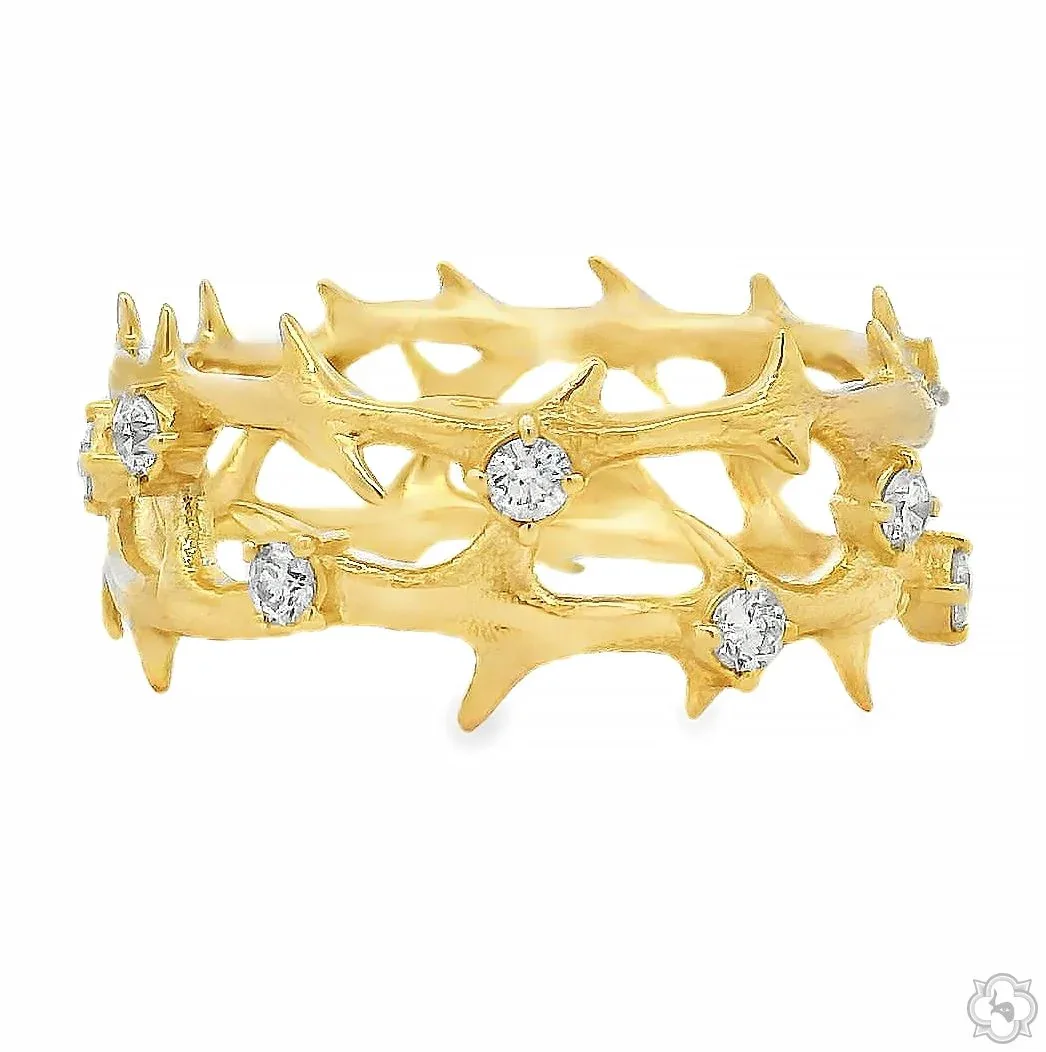 RINA - For Him CUSTOM Crown of Thorns Diamond Ring 70782 in Rose Gold / 6 – Ring
