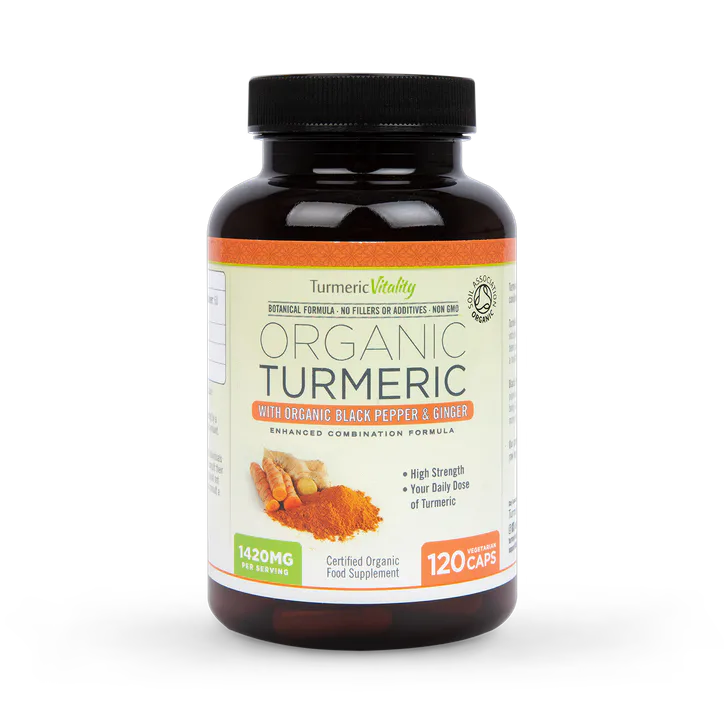 Turmeric Vitality Organic Turmeric with Organic Black Pepper & Ginger 120 Capsules