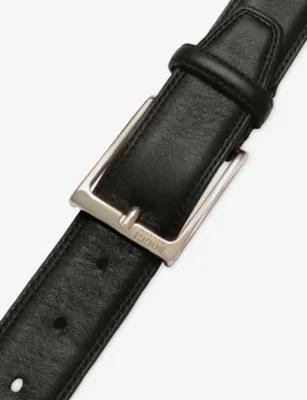 BOGGI Leather Buckle Belt - 34 in BLACK, additional product view 3