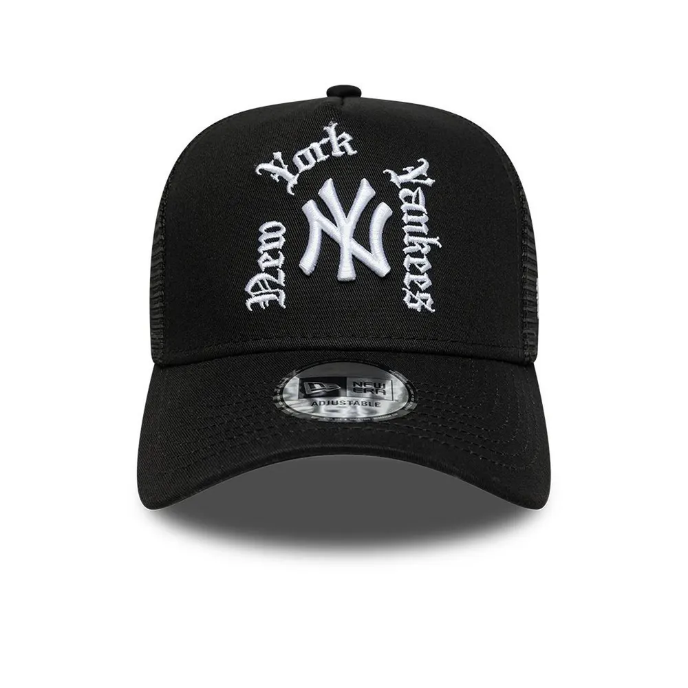 New Era Wordmark Adjustable Trucker Cap detail 2