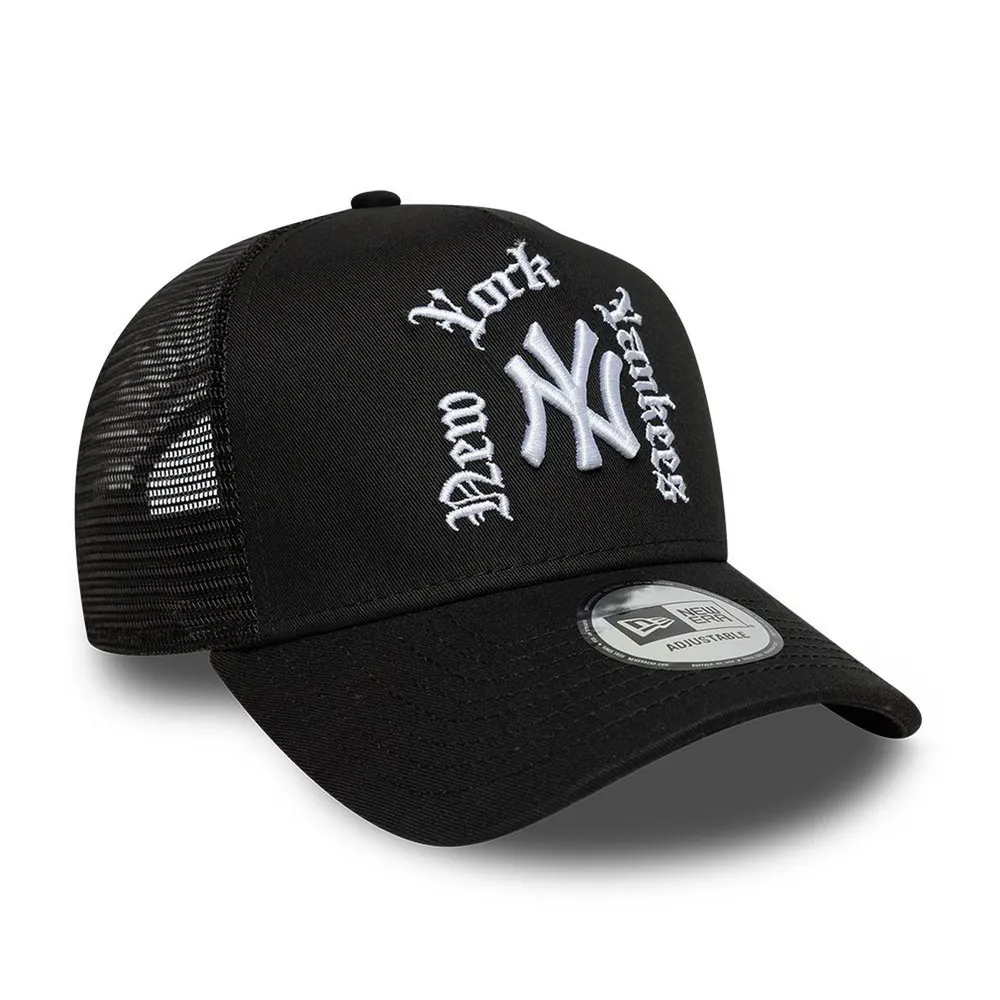 New Era Wordmark Adjustable Trucker Cap detail 3