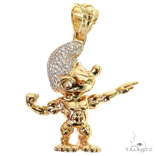 RINA - For Him CUSTOM Custom Made Smurf Diamond Pendant 68781 in Rose Gold – Pendant