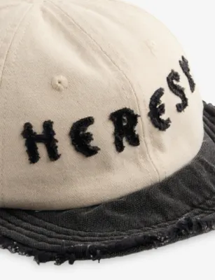 HERESY Scraggy Brand-Embroidered Cotton Baseball Cap detail 2