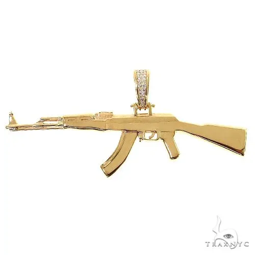 RINA - For Him FACTORY 14K Gold AK-47 Pendant 68874 in Rose Gold – Pendant