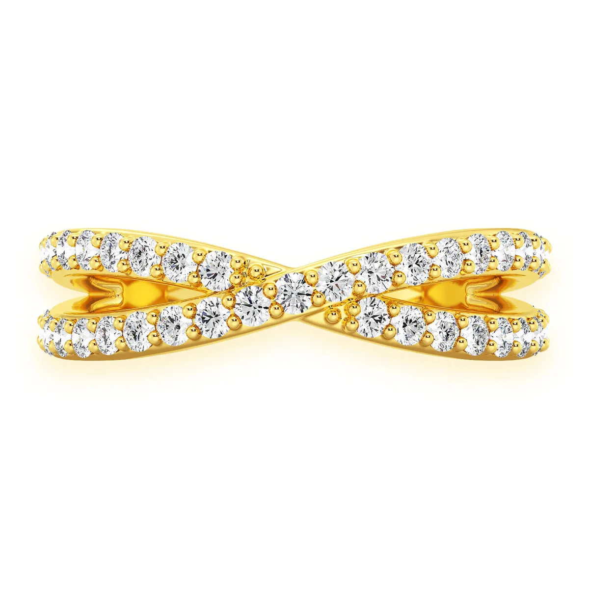 For Him Infinity Crossover Diamond Band Ring in Rose Gold / Lab Grown Diamond – Ring